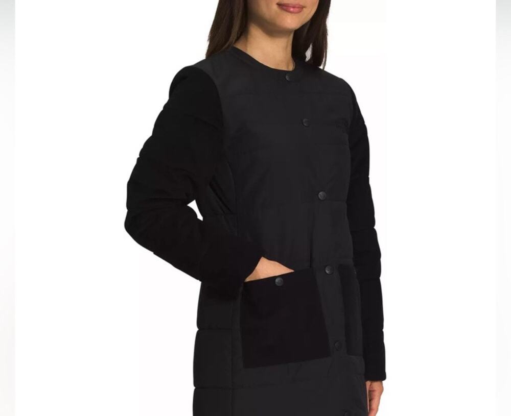 The North Face Women's Harway Collarless Black Midi Jacket w/Pockets Size: XXL